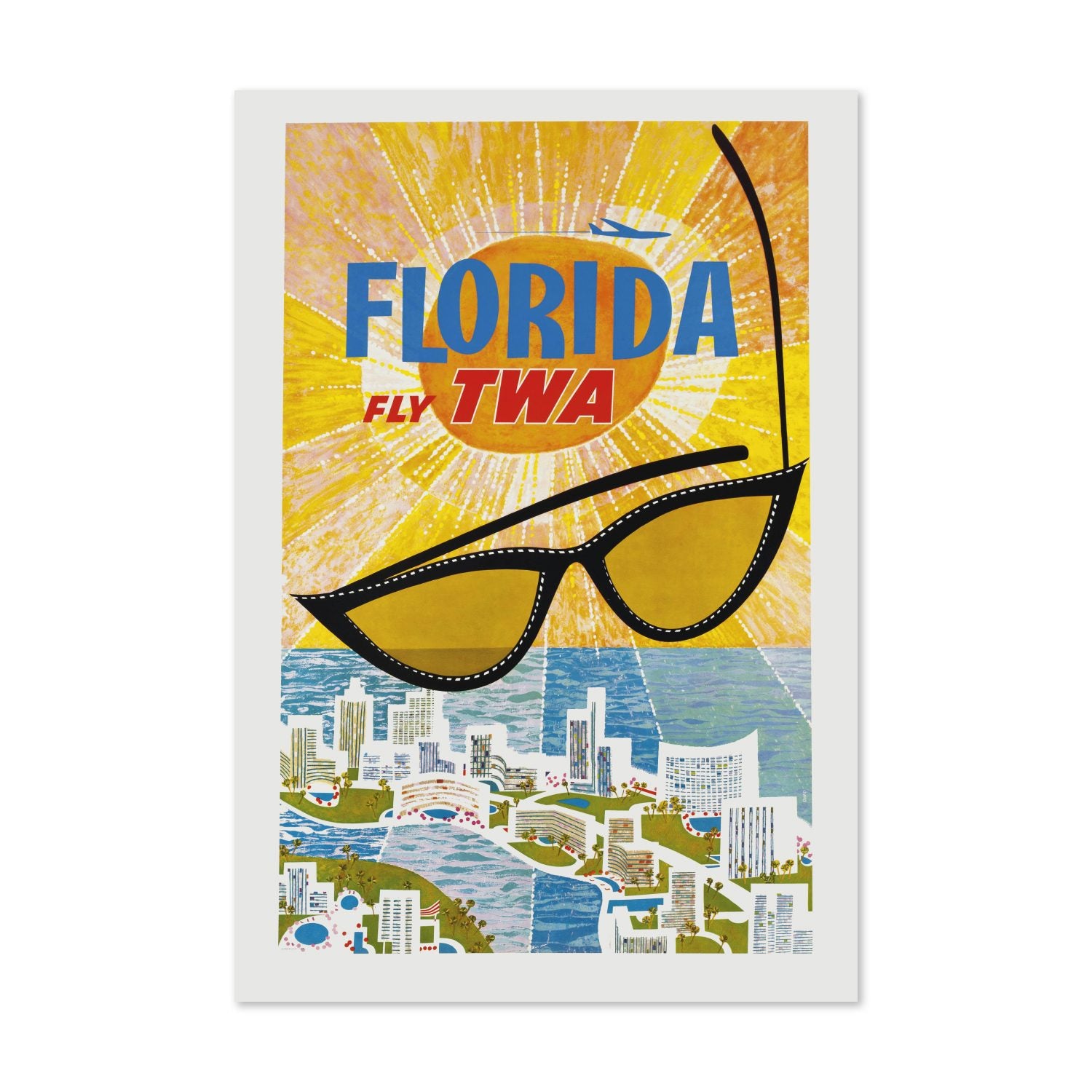 Florida Fly TWA poster print
